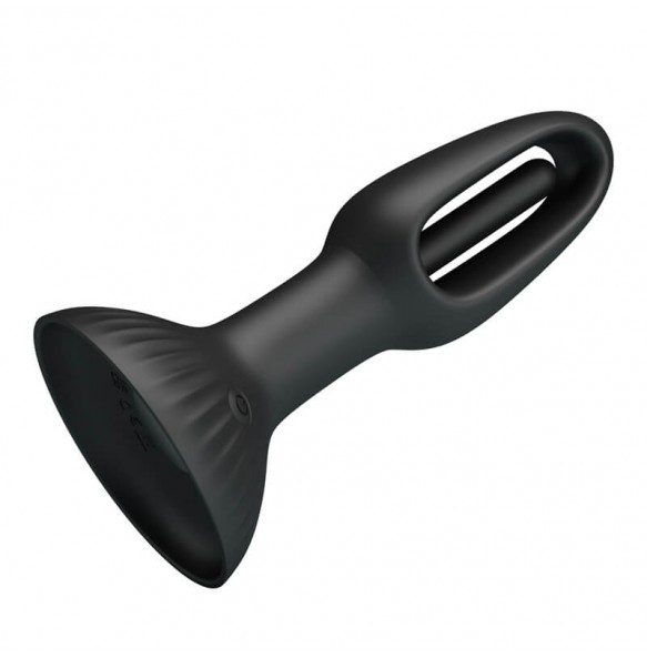 Pretty Love - Hubert Twisting Anal Plug (Chargeable - Black)